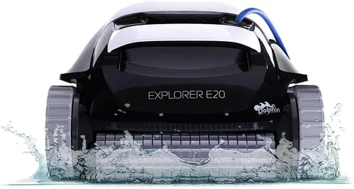 Vista 11 de Dolphin (modelo 2026) E10 - Aspiradora robótica automática para piscina, cepillo de limpieza activo, acceso a filtros de carga superior, ideal