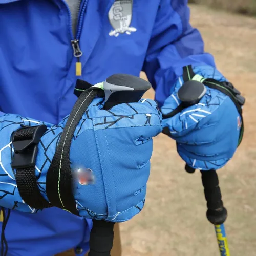 Vista 2 de KFJBX - Guantes de esquí de invierno para hombre, para invierno, nieve, esquí, ciclismo, deportes al aire libre, térmicos