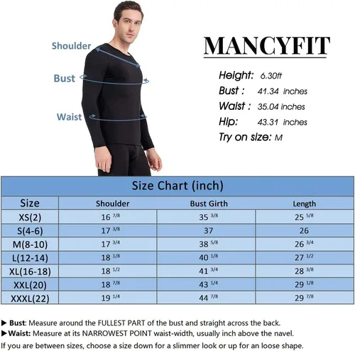 Vista 7 de MANCYFIT Camisas térmicas para hombre con forro polar y manga larga