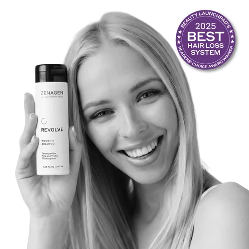 Vista 5 de ZENAGEN Revolve - Kit de trío para mujer Champú + acondicionador + densificador para cabello fino y visiblemente adelgazante, apoya la fuerza