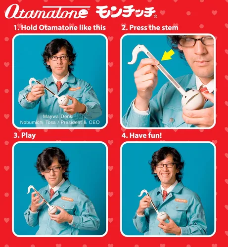 Vista 4 de Otamatone Instrumento musical electrónico japonés Sintetizador de música portátil de Japón por Maywa Denki Studio, regalo educativo divertido