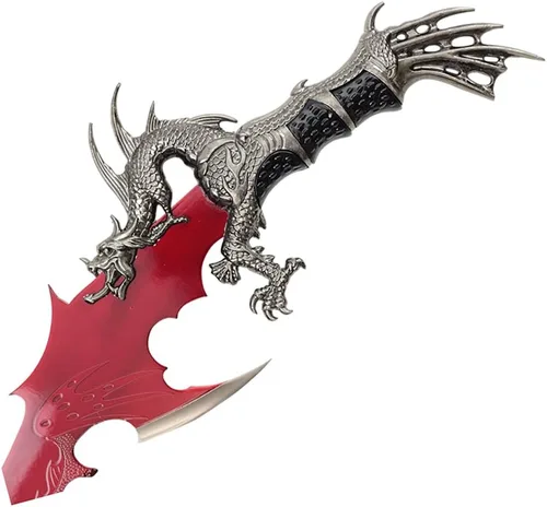 Vista 2 de Wuu Jau Co Fantasy Display Red Blade Dragon Dagger