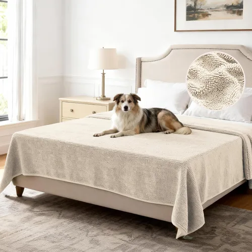 Vista 30 de H.VERSAILTEX Funda Antideslizante para Sofá de Mascotas Protector de Cama de Perro de Chenilla Funda de Sofá Gruesa y Suave Apta para Mascotas