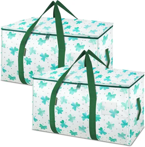 Vista 52 de BALEINE Paquete de 2 bolsas de mudanza de gran tamaño con asas reforzadas, bolsa de almacenamiento resistente para ropa, suministros de mudanza