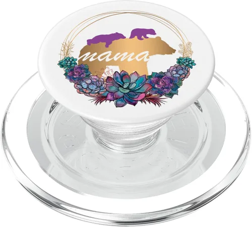 Vista 8 de Mama Bear Pop Socket 2 Cubs Floral Oro Madre Día Regalos - PopSockets Grip y Stand para Teléfonos y Tabletas