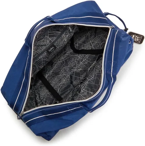 Vista 3 de Kipling Devin On Wheels - Bolsa de transporte con ruedas, Azul Admiral CL, 24''L x 11.75''H x 12.5''D, Devin on Wheels - Bolsa de mano