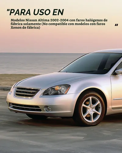 Vista 8 de Nilight - Conjunto de faros delanteros compatibles con Nissan Altima 2002, 2003, 2004. Carcasa negra, reflector ámbar, lente transparente. Faros