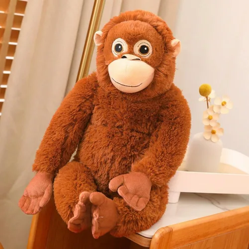 Vista 2 de Peluche de mono de 26 pulgadas, almohada de peluche suave, para niños, novia, cumpleaños, Navidad, regalos