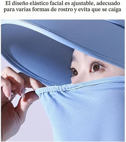 Vista 6 de Protección solar UPF 50+ para exteriores, impermeable, transpirable, para el cuello, plegable, para hombres y mujeres Sun Hat2-negro