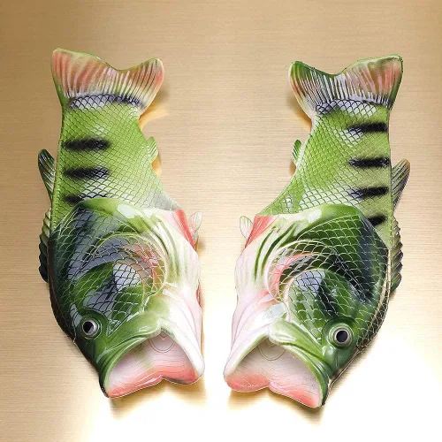Vista 7 de Pantuflas unisex de pescado, sandalias de lubina, pantuflas de animales y peces