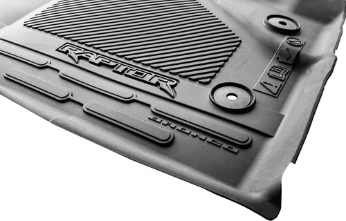 Vista 2 de N2DZ-7813086-RA 4 revestimientos de goma para piso hechos para Bronco Raptor de 4 puertas 2021-2023