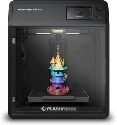 Vista 9 de FLASHFORGE Adventurer 5M Impresora 3D con Nivelación Automática Completa, Impresión de Alta Velocidad Máxima de 600mm/s, Extrusora Directa de 280°C