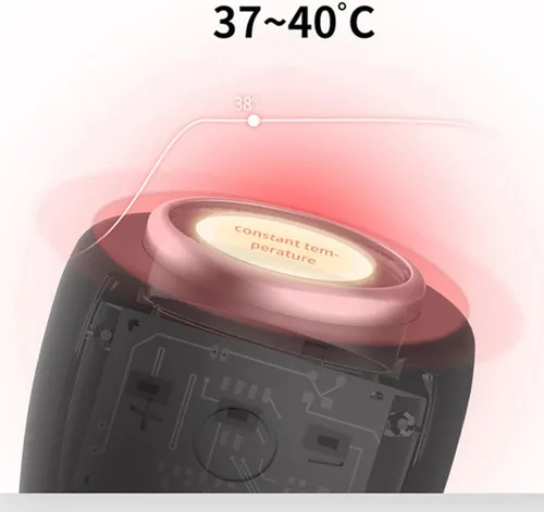 Vista 2 de Cepillo de limpieza facial calentado, limpiador facial impermeable para limpieza profunda, cepillo facial suave masaje exfoliante, 9 velocidades
