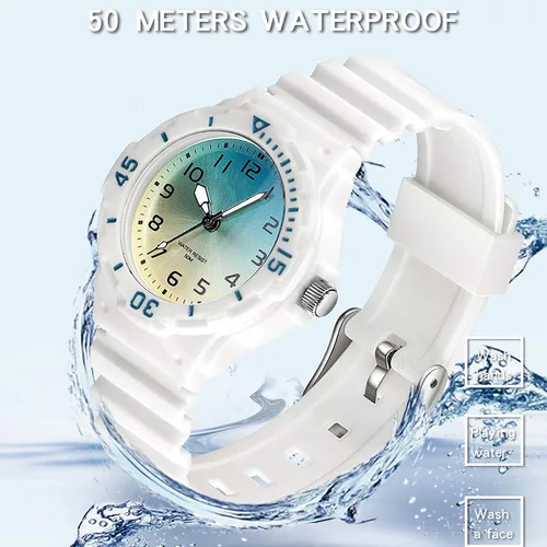 Vista 2 de findtime Relojes para mujer, estilo enfermera, reloj de pulsera 5ATM, impermeable, analógico, de cuarzo, para mujer, diseño simple, fácil de leer