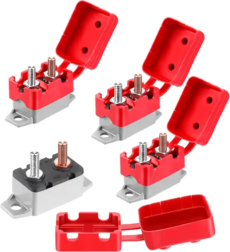 Vista 8 de 4 Piezas de Interruptor de Circuito de Reinicio Automático DC 12V - 24V con Perno de Tornillo de Cubierta para Automotriz y Más (20 Amperios)