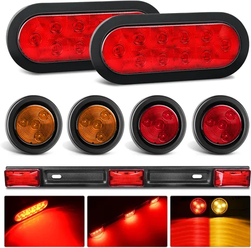 Vista 21 de Nilight Barra de luz trasera para remolque 2 piezas 20 LED luz de freno, luz automotriz, intermitentes, luces de marcha atrás IP65 impermeable