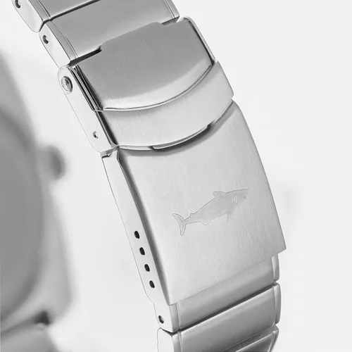 Vista 4 de Alsta Reloj de buceo superautomático de acero inoxidable Nautoscaph de 1.496in en pulsera Hooper, Nautoscaph - Hooper (acero inoxidable)