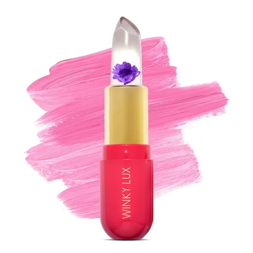 Vista 8 de Bálsamo Floral Winky Lux, Bálsamo Labial pH, Lápiz Labial Cambiante de Color y Tintado, Bálsamo Labial Vegano y Libre de Crueldad, Hidratante y Rosa