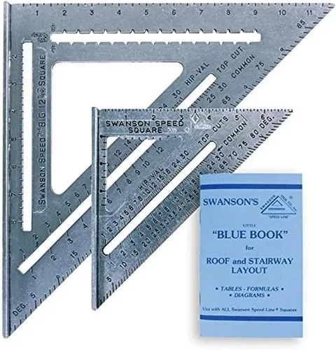 Vista 2 de ESTWING Sure Strike California - Martillo para enmarcar – Garra recta de 25 onzas y SWANSON Tool Co., Inc SW1201K Value Pack 7 pulgadas Speed Square