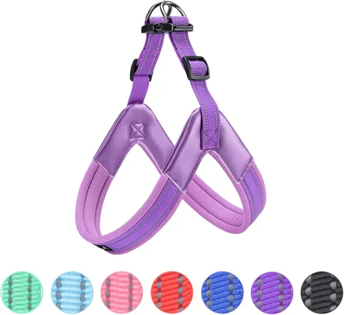 Vista 9 de EXCELLENT ELITE SPANKER Arnés sin tirones para perro, chaleco reflectante ajustable, suave acolchado, correa para el pecho de fácil mascota con Negro