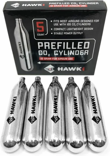 Vista 10 de Hawki Cartuchos de CO2 de 0.42 oz para pistolas de aire, pistolas BB, pistolas de Airsoft y accesorios de paintball