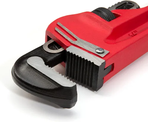 Vista 2 de Steelman 60882 Llave de tubo de mango recto de hierro fundido de 14 pulgadas Rojo; plateado