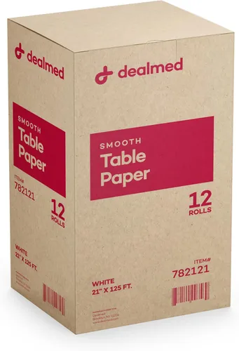 Vista 12 de Dealmed Rollo de papel para reposacabezas, tamaño más pequeño de 8.5 pulgadas x 125 pies, fundas desechables para dentistas, cambio de pañales