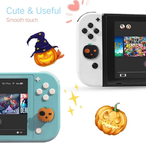 Vista 51 de PERFECTSIGHT Juego de 4 fundas para palanca de mando para Switch Lite/OLED, para Nintendo Switch, para Switch Lite/OLED, cubierta de botón analógica