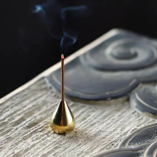 Vista 6 de Quemador de incienso de cerámica, quemador de incienso para meditación, decoración zen, herramientas de meditación, herramientas de yoga, con 3