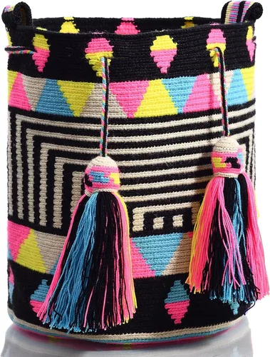 Vista 3 de WYOU Designer Collection, Handwoven Hobo Bucket Bag in Wayuu Crochet