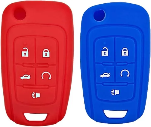 Vista 11 de LemSa 2 piezas de silicona 5 botones Flip Key Fob Cover Remote Keyless Entry Bag para Chevrolet Camaro Cruze Equinox Malibu SS Sonic Spark Volt Aveo