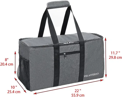 Vista 6 de YELAIYEHAO Bolsa de mano grande con tapa, plegable plegable