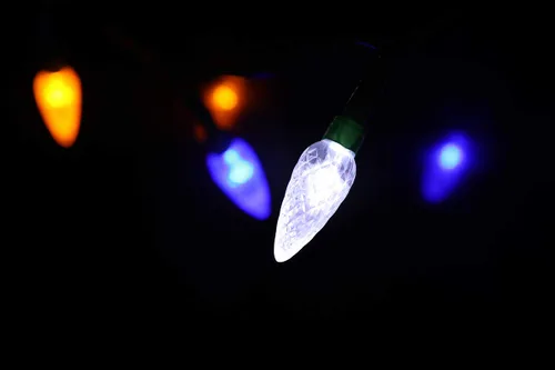 Vista 7 de Cable de carga de teléfono con luz LED de Navidad, cable de carga USB y bombilla de 50 pulgadas, 10 bombillas LED multicolor compatibles
