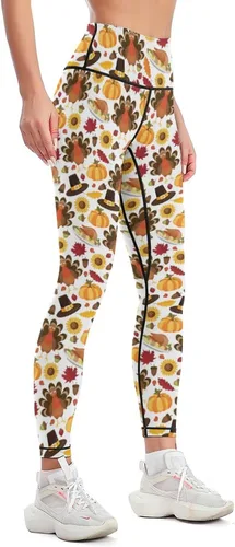 Vista 3 de Tadxcjz Pantalones de yoga de cintura alta para mujer, elásticos en 4 direcciones, suaves, para correr, entrenamiento, pantalones deportivos de yoga