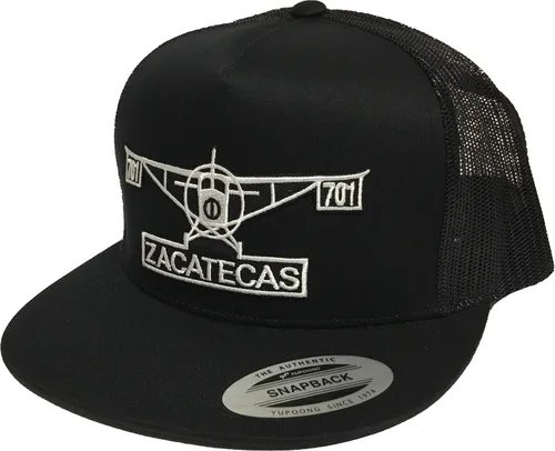 Vista 2 de Mexico Zacatecas el Avion Del Chapo Sombrero Guzmán Malla Negro, Negro
