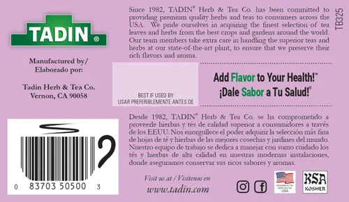 Vista 2 de Tadin Herb & Tea Co. Mezcla Détox de Diente de León, 24 bolsitas de té, paquete de 6