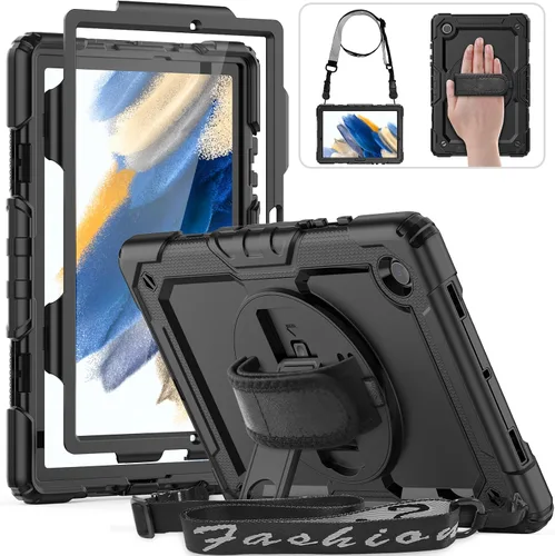 Vista 14 de HXCASEAC Funda para Samsung Galaxy Tab A9 de 8,7 pulgadas, protectora con protector de pantalla/correa de mano/soporte para bolígrafo, resistente a