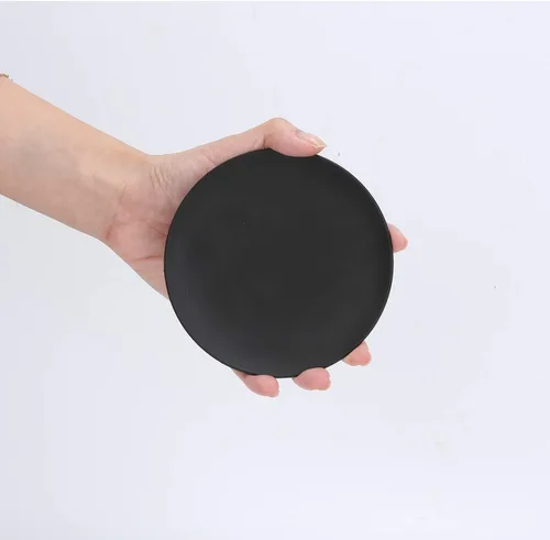 Vista 3 de Portavelas decorativo de hierro negro, juego de 3, soporte de vela para velas LED y cera