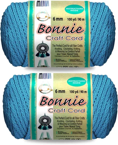 Vista 30 de Pepperell Bonnie - Cordón de macramé trenzado 6 mm x 91.4 m Almendra (Paquete de 2) Cordón de polipropileno retorcido para manualidades DIY