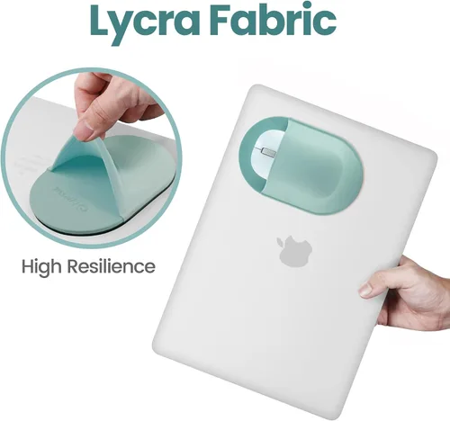 Vista 2 de Epessa Soporte para bolígrafo adhesivo verde para cuaderno y funda universal para mouse