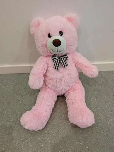 Vista 21 de MorisMos Oso de peluche gigante con corbata de 4 pies, 47 pulgadas, oso de peluche grande clásico, regalo para novia novio en cumpleaños, azul