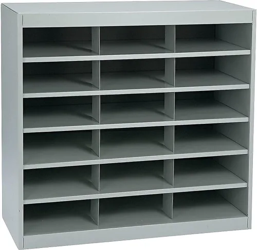 Vista 2 de Safco 9264GR E-Z Stor - Organizador de proyectos de acero, 18 compartimentos, color gris