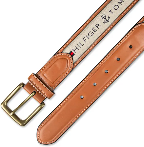Vista 27 de Tommy Hilfiger Men's Fabric Inlay Casual Belt with Classic Harness Buckle