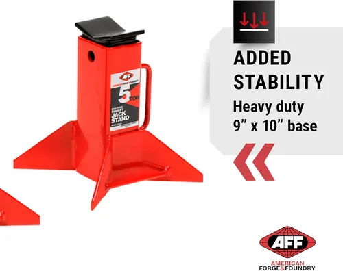 Vista 3 de AFF Soportes de gato tipo pin resistentes, capacidad de 5 toneladas (10,000 libras), 1 par, 3305A