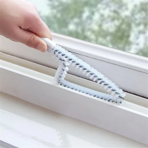 Vista 3 de Cepillo de limpieza de ventanas para puertas correderas, cepillo limpiador de ventanas, paquete de 2