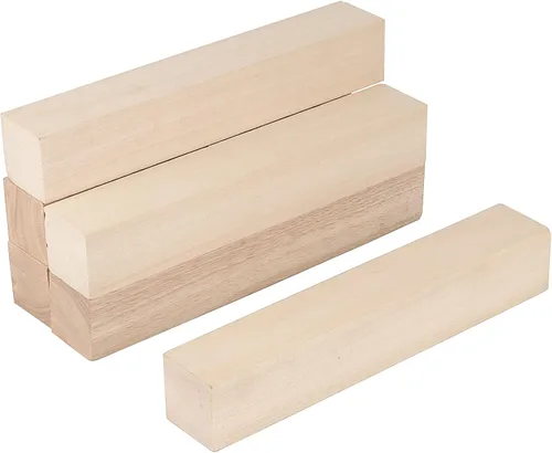 Vista 4 de ZOENHOU 6 bloques de tallado de madera de tilo de 12 x 2 x 2 pulgadas, espacios en blanco de madera suave sin terminar para manualidades