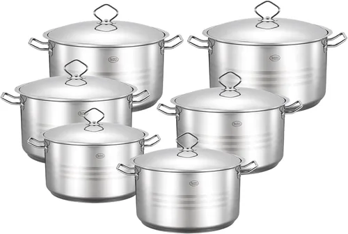 Vista 10 de Alpine Cuisine Olla de acero inoxidable con tapa de 3.6 cuartos de galón, resistente, grado comercial, horno holandés