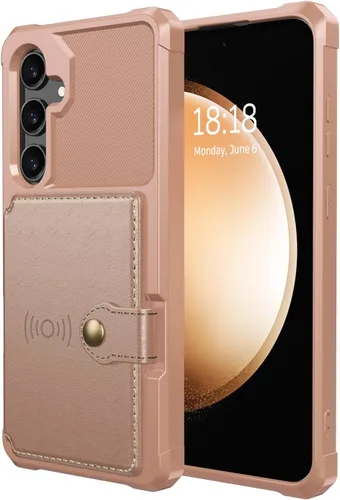 Vista 161 de Funda para Samsung Galaxy S21 Ultra con tarjetero, compatible con soporte magnético para automóvil, resistente a los golpes, resistente, suave, TPU