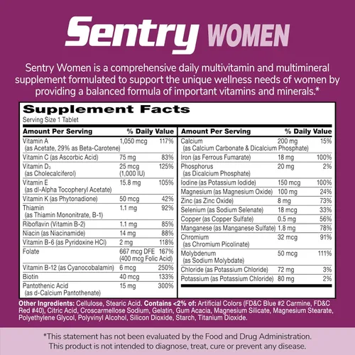 Vista 11 de 21st Century Sentry - Tabletas multivitamínicas para mujer, 120