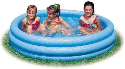 Vista 2 de Intex - Piscina inflable (45 x 10 pulgadas) (azul cristal) (paquete de 2)